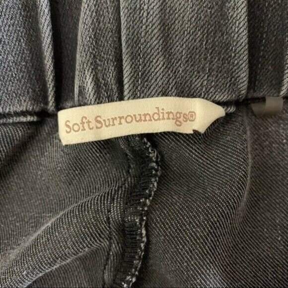Soft Surroundings Pull On Jeans Small Gray Stretchy Comfort Casual - Picture 6 of 8